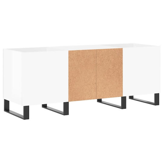 vidaXL Glänzend Hi-Fi Möbel Weiß 38x121x48cm