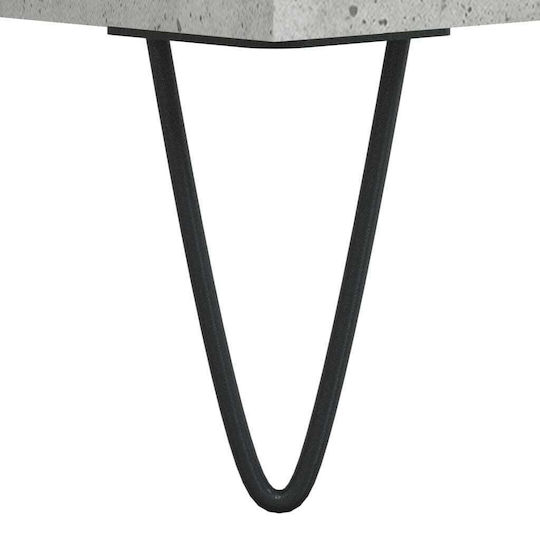 vidaXL Мебел за Hi-Fi Сив 38x74.5x48см