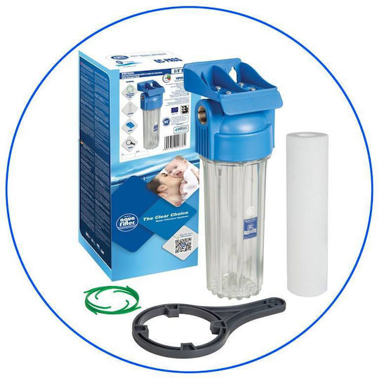 Aqua Filter FHPR12-HP1 Συσκευή Φίλτρου Νερού Κεντρικής Παροχής Μονή ½" με Ανταλλακτικό Φίλτρο Aqua Filter PP-10 20μm