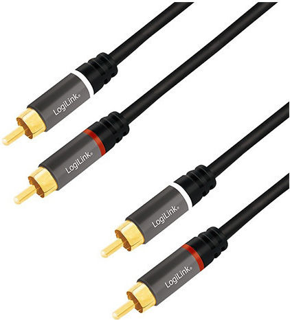 LogiLink Cable 2x RCA male - 2x RCA male 1m CA1202
