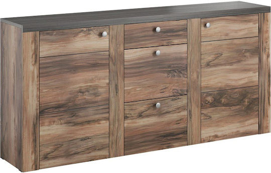 Буфет Lark Дървен с Чекмеджета Мока 176x37x85см Буфет Lark Дървен с Чекмеджета Мока 176x37x85см