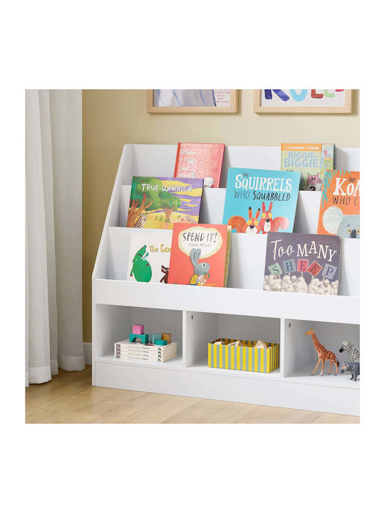 Bücherregal Boden Weiß 100x30x80cm