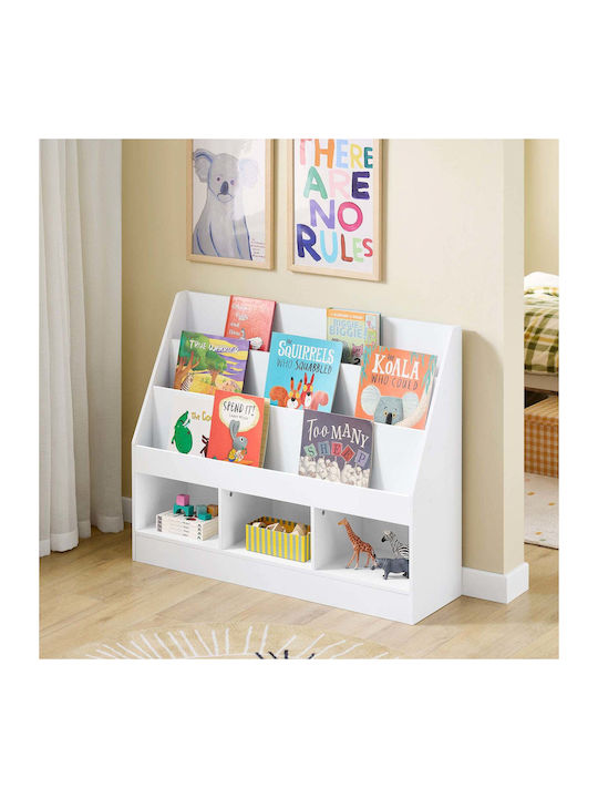 Bücherregal Boden Weiß 100x30x80cm