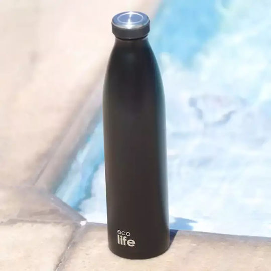Lifegreen Μπουκάλι Θερμός Ανοξείδωτο BPA Free 1lt Black