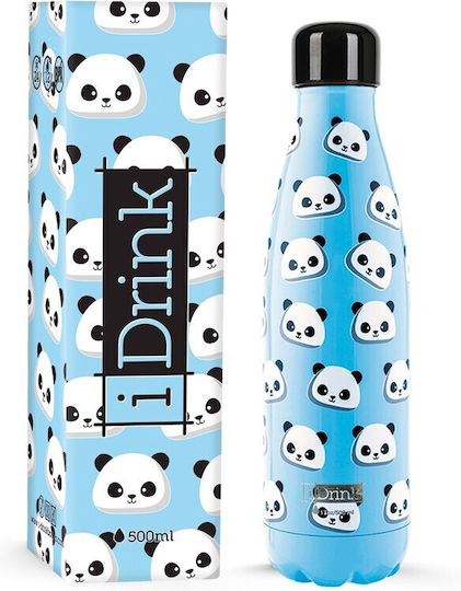 I-Total iDrink Graphics Μπουκάλι Θερμός Ανοξείδωτο BPA Free 500ml Γαλάζιο