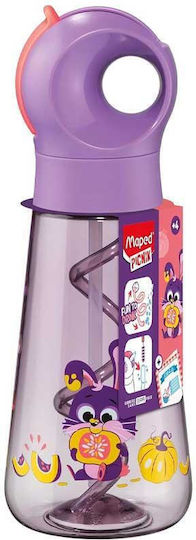 Maped Πλαστικό Παιδικό Παγούρι με Καλαμάκι Non Spill Διάφανο 500ml