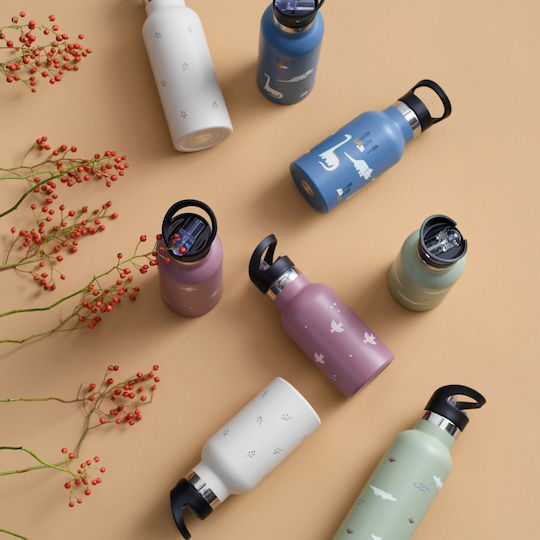Fresk Crocodile Stainless Steel Kids Water Bottle Thermos with Straw Coffee 350ml