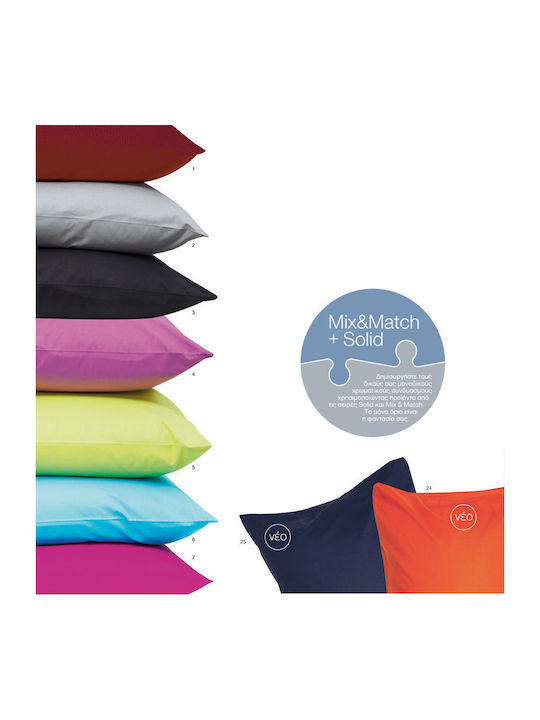 Borea Sheet Super-Double with Elastic 160x200+40cm. Solid 17.Σιέλ