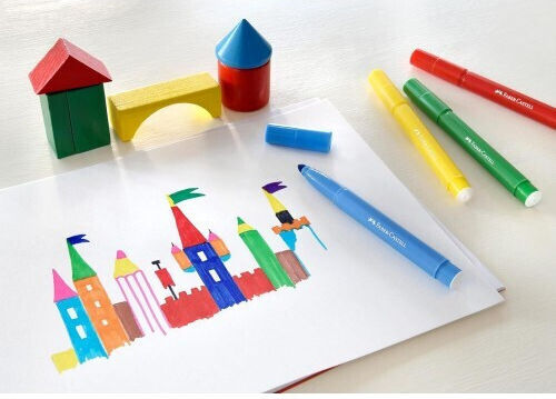 Faber-castell Felt-tip Pen Jumbo Super Washable 24 Pcs 154324