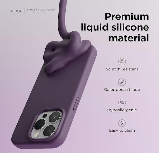 Elago Premium Liquid Back Cover Σιλικόνης Μωβ (iPhone 15 Pro)