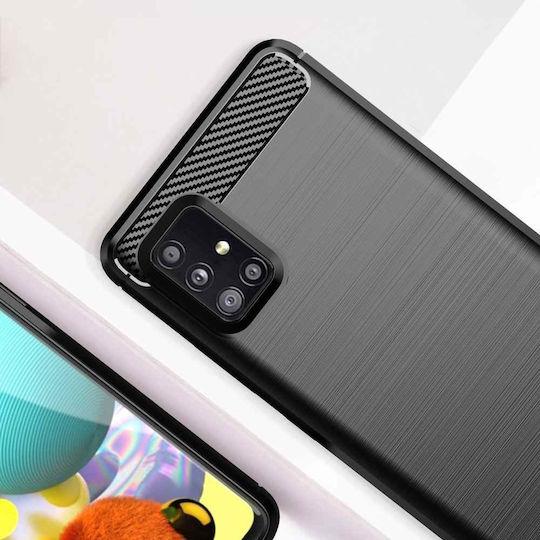 Powertech Back Cover Σιλικόνης Μαύρο (Galaxy A71)