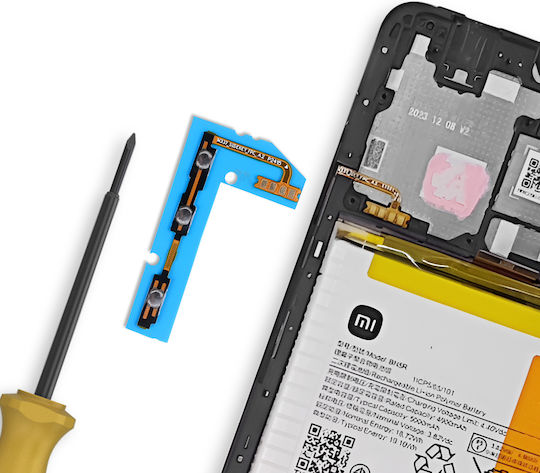 Clappio Power Volume Flex Cable Redmi A3 Easy Precise Repair Black Orange