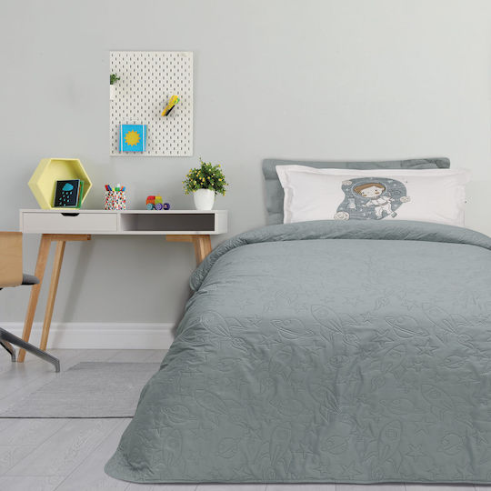 Das Home Παιδικό Κουβερλί Μονό Γκρι 160x240εκ.