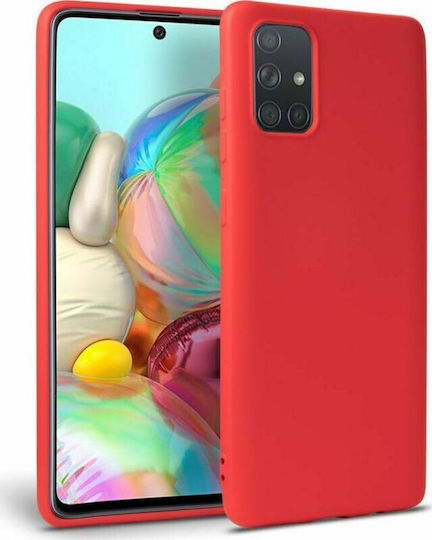 Liquid Umschlag Rückseite Silikon Rot (Galaxy A31)