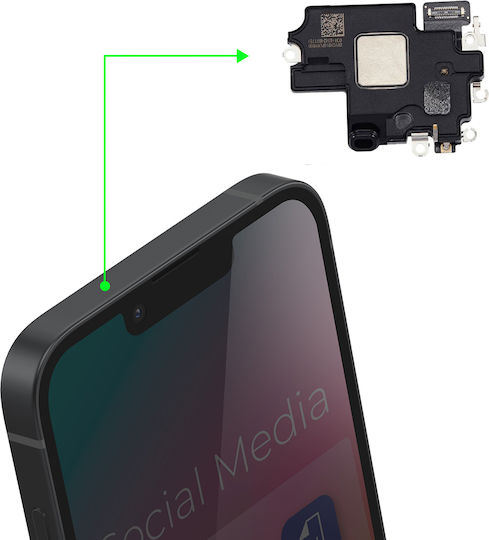 Clappio Difuzor Intern iPhone 16 Sunet Clar Precise Reproducere Negru