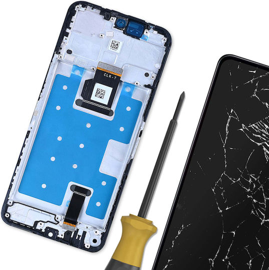 Clappio Komplettes LCD Touchscreen Honor 200 Smart Integrierter Rahmen Schwarz