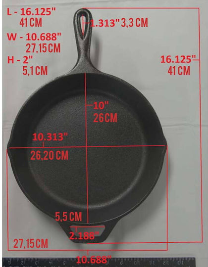 Lodge Grătar din Fontă 26cm