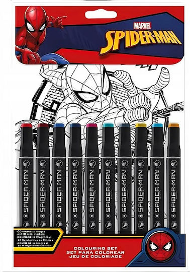 Marvel Spiderman Stationery Paint By Numbers Set 6 Τεμ