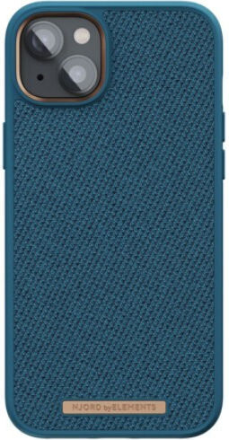 Njord Fabric Tonal Umschlag Rückseite Stoff 2mm Deep Sea (iPhone 14 Plus)
