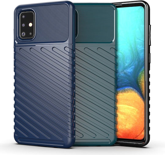 Hurtel Thunder Series Задна корица Пластмаса Син (Galaxy A71)