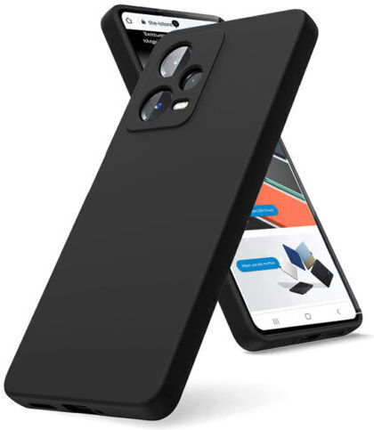 Xiaomi Poco X5 Pro Silky Soft Touch Finish Tpu 2mm Silicone Back Cover Case Black Oem