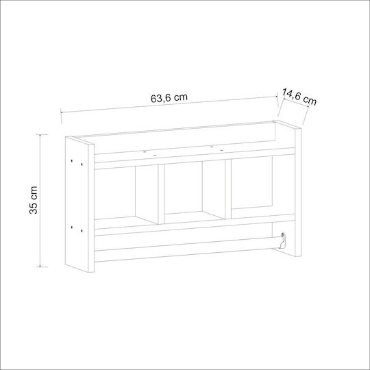 Ράφι Asya Sapphire 63.6x14.6x35εκ.
