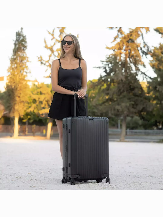 Newcom Reise Koffer Hart Schwarze mit 4 Räder Set 2 Stück