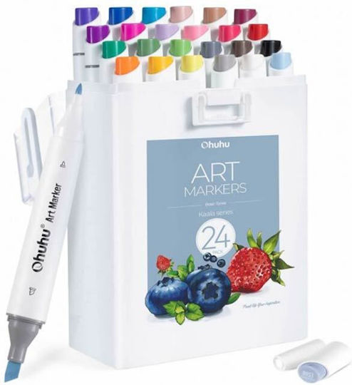 Ohuhu Kaala Fein & Schlank Breit 24 Marker pro Packung Hauttöne