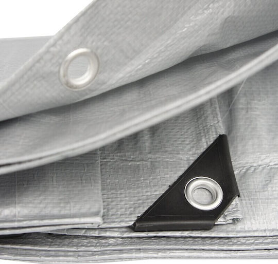 Στρογγυλός Αδιάβροχος Μουσαμάς 210gr/m² με Διάμετρο 6μ. Βαρέως Τύπου Γκρι