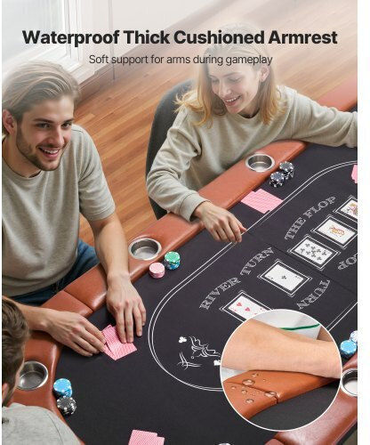 Vevor Masa de poker Metalic Pliabil Maro 1buc
