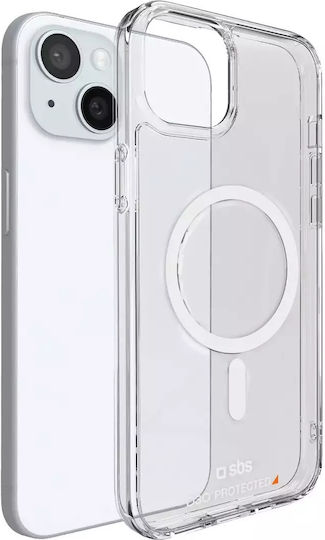 SBS Umschlag Rückseite Silikon Transparent (iPhone 15)