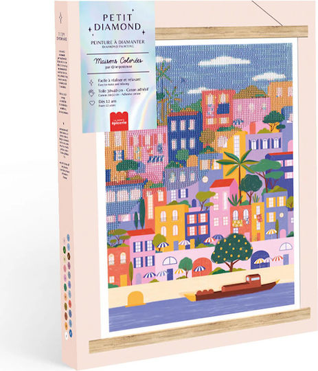 Diamantmalerei Collage Strasssteine Bunte Häuser La Petite
