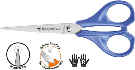 Kangaro Ψαλίδι Σχολικό Elegance 12cm Μπλέ