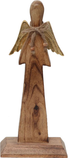 InTheBox Weihnachtliche Holz Figur Cherub Gold Höhe 32cm