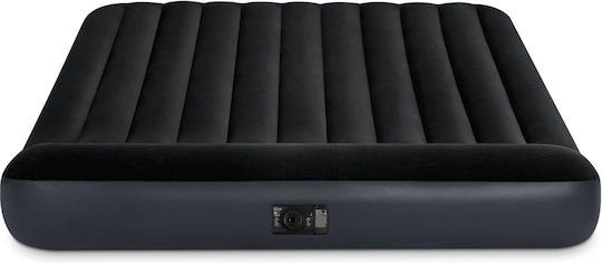 Intex Inflatable Camping Air Mattress King Size with Integrated Classic Queen Pump 152x203x25cm