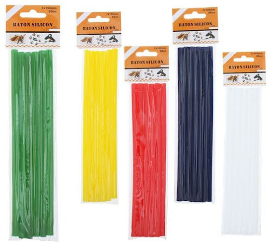 Colored Silicone Sticks 6 Pieces 7 Mm Diameter 190 Mm Length