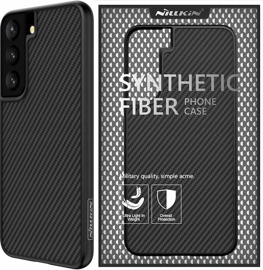 Nillkin Synthetic Fiber Umschlag Rückseite Silikon Schwarz (Galaxy S22+ 5G) 028670