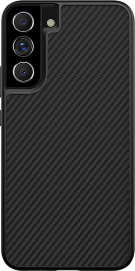 Nillkin Synthetic Fiber Umschlag Rückseite Silikon Schwarz (Galaxy S22+ 5G) 028670