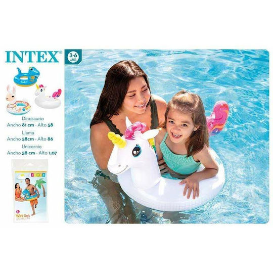 Intex Big Animal Ring Kids' Swim Ring Unicorn for 4-6 Years Old White Unicorn
