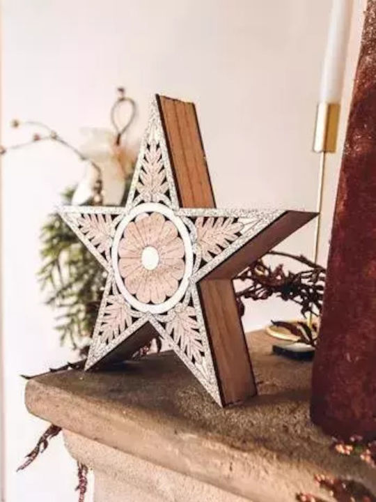 Beauty Home Plastic Christmas Decorative Desktop Star 22x4.5x22cm