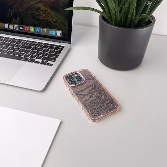 Wozinsky Glitter Umschlag Rückseite Silikon Rosa (Galaxy S24 FE)