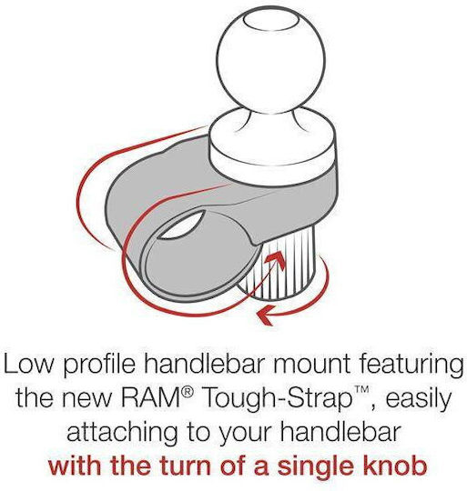 Ram Mounts Ram Quick-grip Phone Mount Ram Tough-strap Handlebar Base
