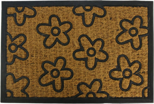 Viosarp Covor de Intrare Antiderapant Floral Maro 40x60buc