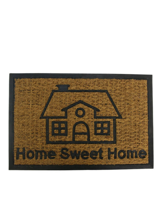 Viosarp Πατάκι Εισόδου Αντιολισθητικό Home Sweet Home Καφέ 40x60εκ.