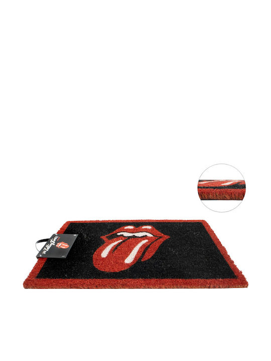 PCMerch Праг за вход Правоъгълена Килим с Антиплъзгаща подложка Rolling Stones Черно-червен 40x60бр