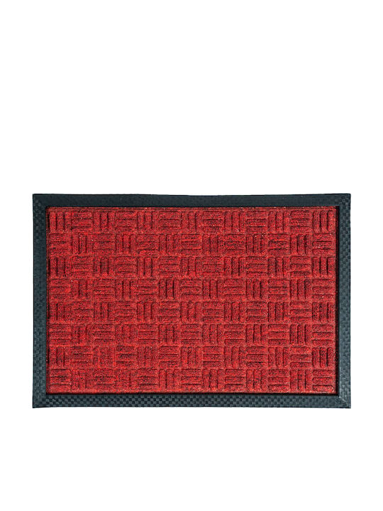 Sdim Entrance Mat Carpet with Anti-slip Backing Supreme 001 Red 40x60cm Thickness 12mm