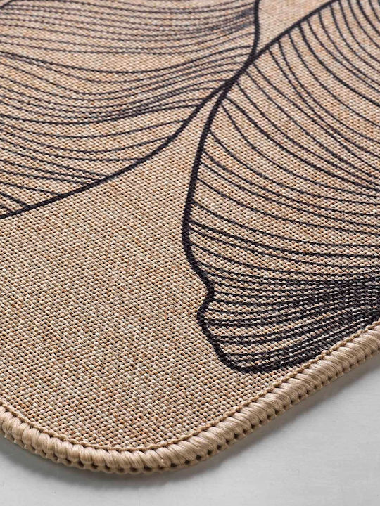 Entrance Mat Anti-slip made of Rubber L-c Jade Beige 45x75cm