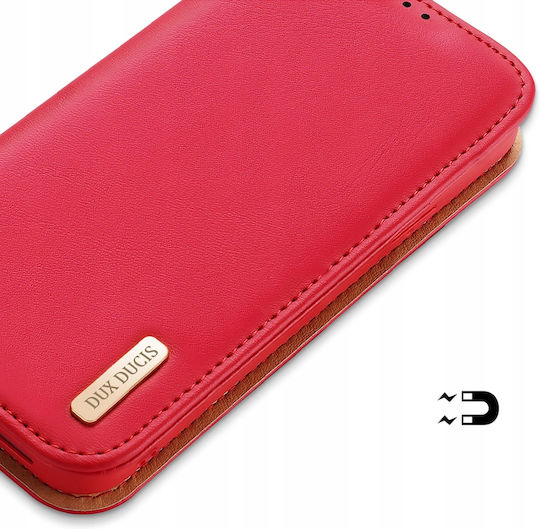 Dux Ducis Hivo Brieftasche Leder Rot (iPhone 14 Pro)