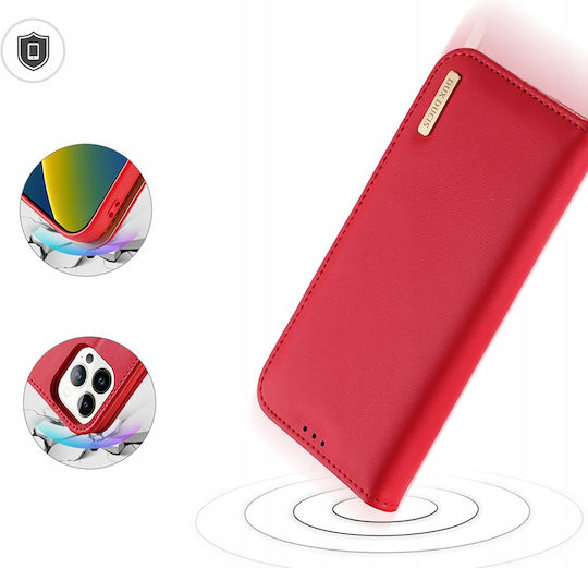 Dux Ducis Hivo Brieftasche Leder Rot (iPhone 14 Pro)