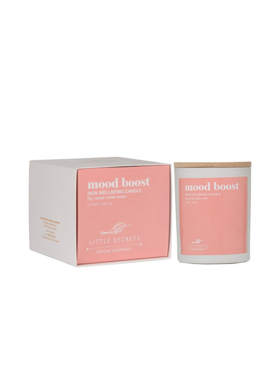 Little Secrets Αρωματικό Κερί Σόγιας Mood Boost σε Βάζο με Άρωμα Σύκο, Νερόλι, και Λευκό Ξύλο 150gr
